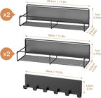 Mystozer 5 Pack Moveable Magnetic Spice Rack Organizer - Image 6