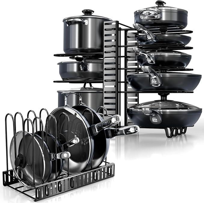 Pots and Pans Organizer Under Cabinet by KOMFORA