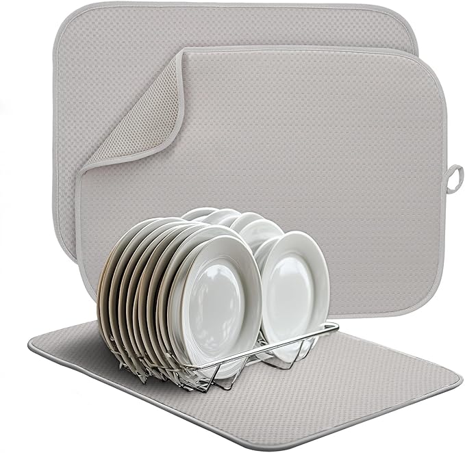 2 Pack Dish Drying Mat, Dish Drying Mats by FullBeDare