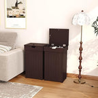 Function Home Trash Can Cabinet, 13 Gallon Kitchen Garbage Can, Wood Recycling - Image 4