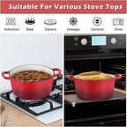 TeamFar Enameled Cast Iron Dutch Oven, 6 Quart Pot - Image 5