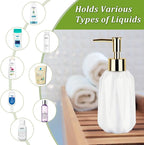 Natheeph Dish Soap Dispenser, Hand Soap Dispenser Ceramic Bottle, Refillable - Image 6