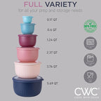 COOK WITH COLOR Prep Bowls with Lids- Wide and Deep Nesting Plastic Small - Image 3