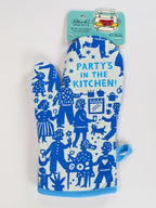 Blue Q Party's in The Kitchen Funny Oven Mitts - Image 3