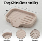 Zulay Kitchen Small Silicone Sponge Holder – Space-Saving Sink Organizer Tray - Image 4
