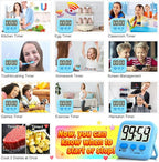 Antonki 2 Pack Digital Timer for Kids, Magnetic Countdown Kitchen Timers for - Image 7