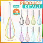 Domensi 16 Pcs 12 Inch Whisks Bulk - Image 2