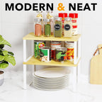 SpaceAid Cabinet Shelf Organizers 2 Pack, Kitchen Counter Rack Shelves Riser - Image 5