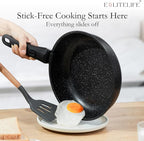 ESLITE LIFE Nonstick Ceramic Frying Pans Skillets Set - Image 5