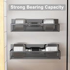 Aufworld Magnetic Spice Rack for Refrigerator, 2 Pack Magnetic Shelf, Fridge - Image 3