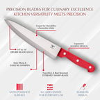 Moss & Stone 14 Pcs Knife Block Set Stainless Steel, Premium Forged Kitchen - Image 2