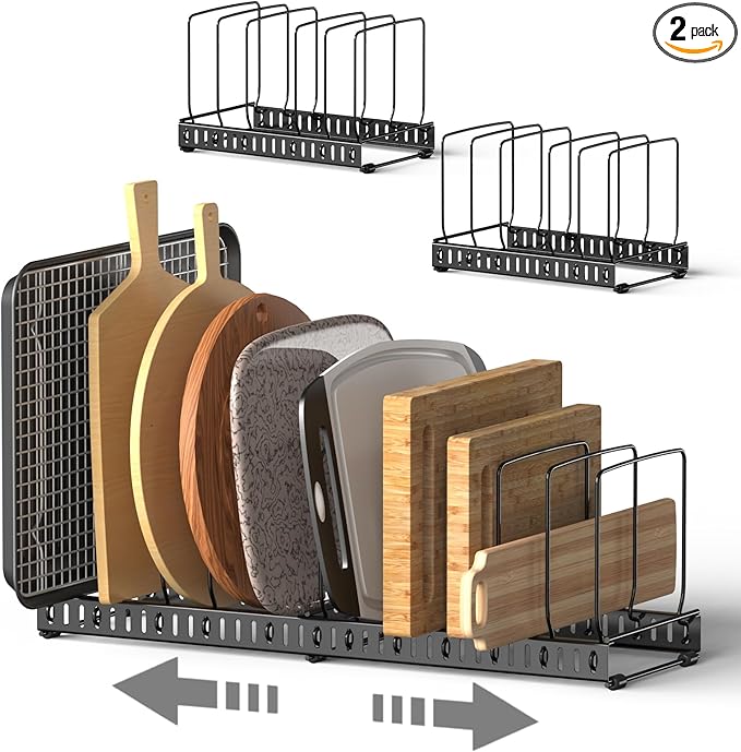 HzTinT 2PACK Cutting Board Organizer, Adjustable Divider Cutting Board Holder by HzTinT
