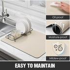 Dish Drying Mat for Kitchen Counter Super Absorbent Drainer Mats - Image 3