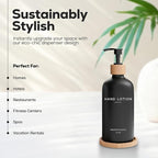 Black Glass Lotion Dispenser - Image 2