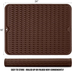 Large 24" x 18" Silicone Dish Drying Mat - Image 2