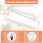 Tumbler Lid Organizer, Horizontal Tumbler Lid Storage Hook Up to 10 Lids - Image 3