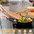 Spurtles Kitchen Tools Wooden, Natural Premium Spatula Set, Heat Resistant - Image 4