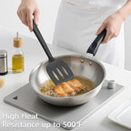 Coukre 3 Pack Silicone Spatula Set, High Heat Resistant, Fish Spatula, Solid & - Image 4