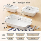DOWAN Ceramic Casserole Dishes Set of 3 - Image 2