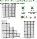 C&AHOME Plastic 16-Cube Grey UPCS16G - Image 3
