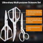 3PCS Heavy Duty Kitchen Scissors Set All Purpose - Image 3