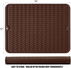 Silicone Dish Drying Mat, Non-Slip Easy Clean Sink Mat Large Heat-resistant - Image 2