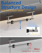 RUACQ Paper Towel Holder Under Cabinet, One Hand Tearing Paper Towel Holder - Image 3
