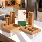 Bamboo Drawer Organizer 14 Pcs for Kitchen Multi-purpose Storage Dividers for - Image 9