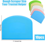 10 Pcs Plastic Bench Scraper for Baking - Image 2
