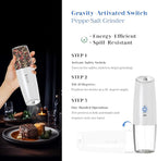 UNNEES Rechargeable Electric Salt and Pepper Grinder Set, Gravity Activated - Image 2