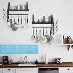 X-cosrack Pot Racks Wall Mounted Set of 2, - Image 9