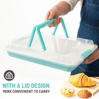 Sheet Cake Pan with Lid, Non-Stick Ceramic Coating Baking Pan, Oven Safe 450°F - Image 2