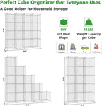 C&AHOME Cube Storage Organizer, 16-Cube Shelves Units, Plastic Storage Cubes - Image 2