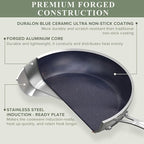 Nuwave Healthy Duralon Blue Ceramic Nonstick Cookware Set, Diamond Infused - Image 2