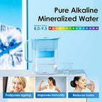Waterdrop PT-07B-A Alkaline Water Filter Pitcher, Clean & Toxin-Free - Image 3