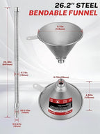 BILITOOLS 26.2" Steel Flexible Oil Funnel - Image 3