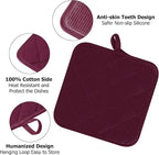 Oven Mitts and Pot Holders Set, Heat Resistant Silicone Kitchen Mini Oven - Image 4