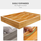 Expandable Bamboo Kitchen Drawer Organizer - Image 5