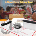 HULISEN Stainless Steel Biscuit Cutter Set, Silicone Mat, Pastry Scraper and - Image 7