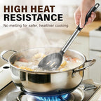 3 Pcs Silicone Cooking Spoon Set, Kitchen Utensils Include Solid & Slotted Spoon - Image 4