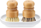 SUBEKYU Bamboo Dish Scrub Brushes, Bubble Up Bamboo Dish Brush Set by SUBEKYU