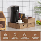 KIRIGEN Wooden Coffee Station Organizer 2-Piece Set - Image 2