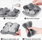 Ice Cube Tray, Mikiwon 2 inch Rose Ice Cube Trays - Image 3
