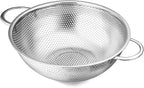 E-far Stainless Steel Colander, 3-Quart Micro-Perforated Metal Colander Strainer by E-far