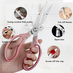 AWinjoy Kitchen Scissors, Heavy Duty Sharp Shears Dishwasher Safe, Rose Gold - Image 3
