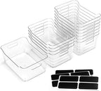 12 PACK Multi-Use Clear Plastic Storage Bins - Image 2