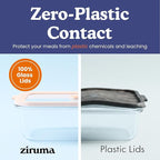 Ziruma Non-Toxic 1.5 cup Glass Food Storage Containers - Image 3