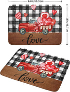 Valentine's Day Red Heart Truck Dish Drying Mat - Image 2