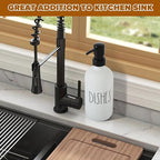 VIMERPA Dish Soap Dispenser, Matte White Soap Dispenser - Image 4