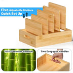 Kiasthome Bamboo Lid Organizers Inside Cabine, Kitchen Cabinet Organizer - Image 5